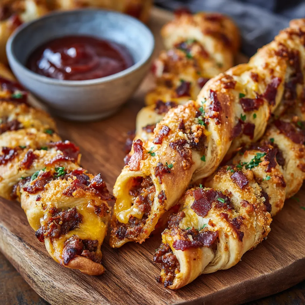 BBQ Bacon Pizza Twists