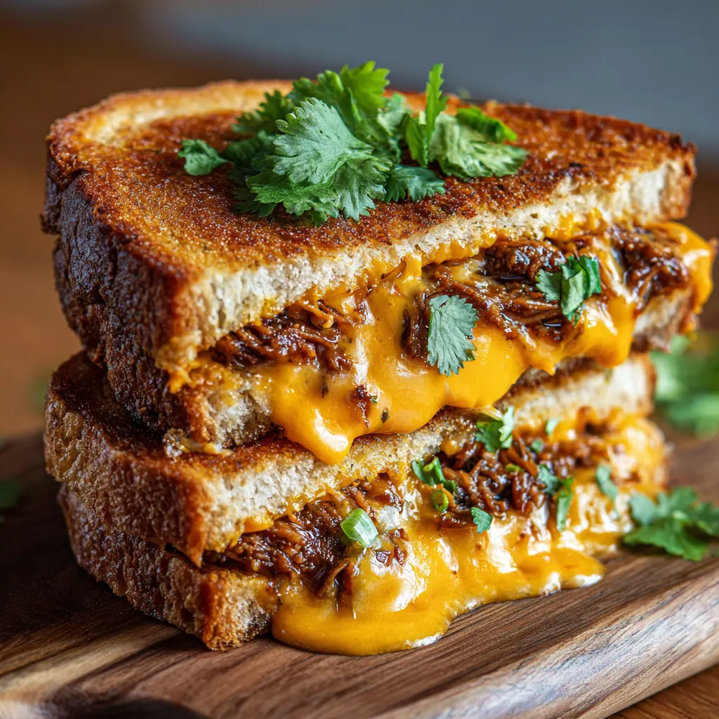 Brisket Queso Grilled Cheese