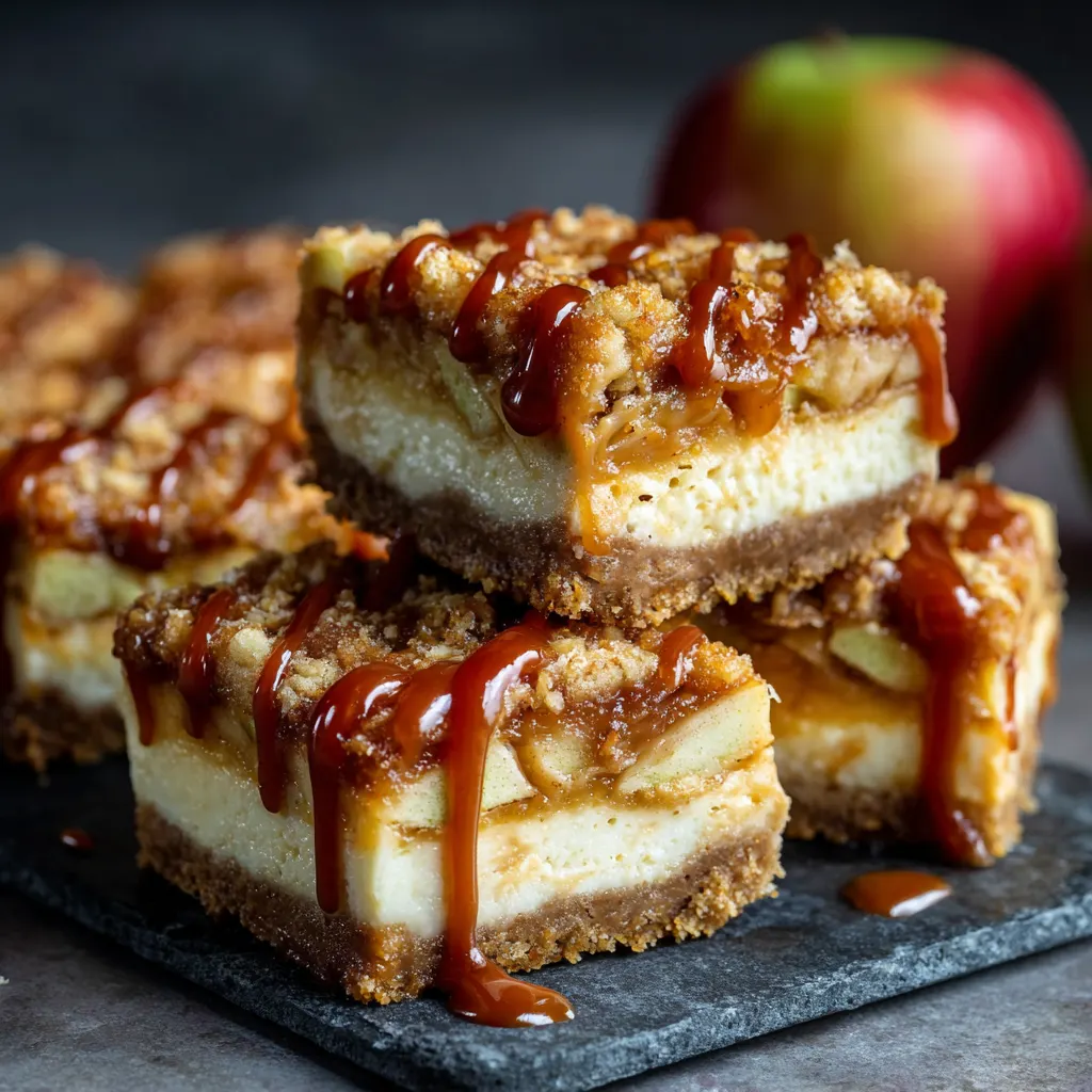 Caramel Apple Cheesecake Bars