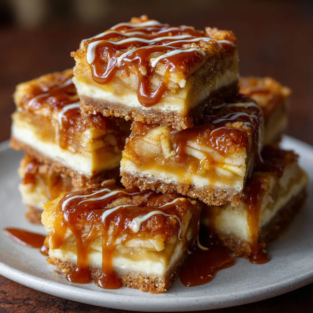 Caramel Apple Cheesecake Bars