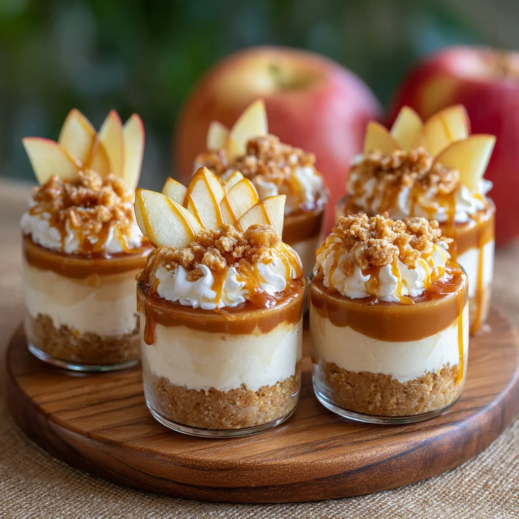 Caramel Apple Cheesecake Cups