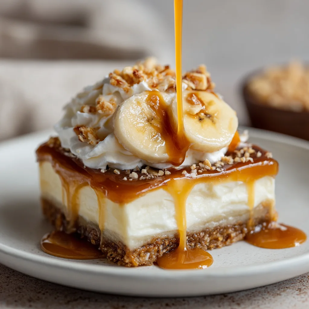 Caramel Banana Cream Pie Bars