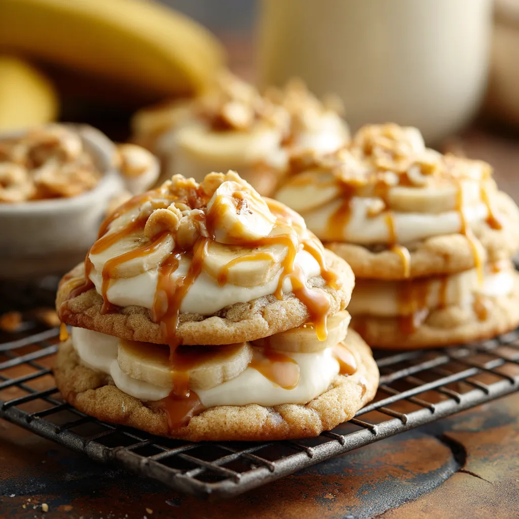 Caramel Banana Pudding Cookies