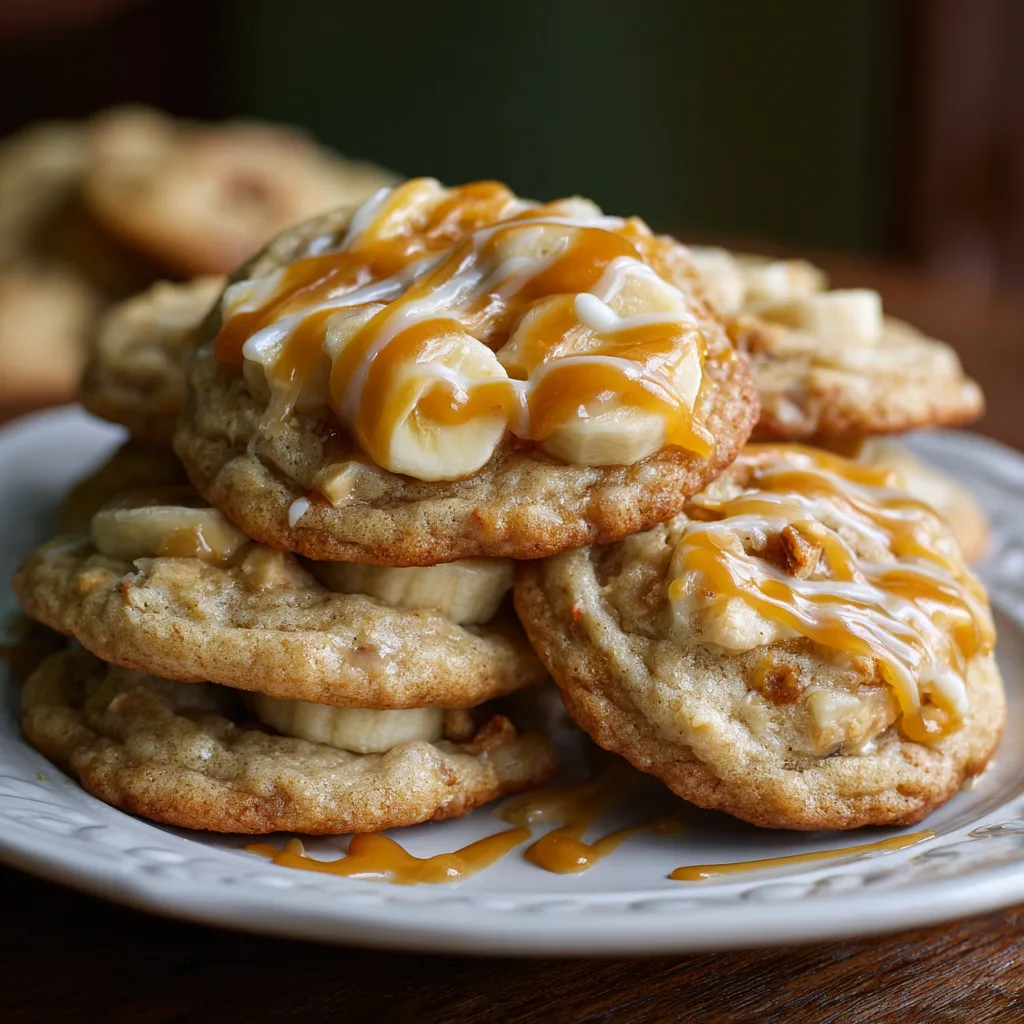 Caramel Banana Pudding Cookies