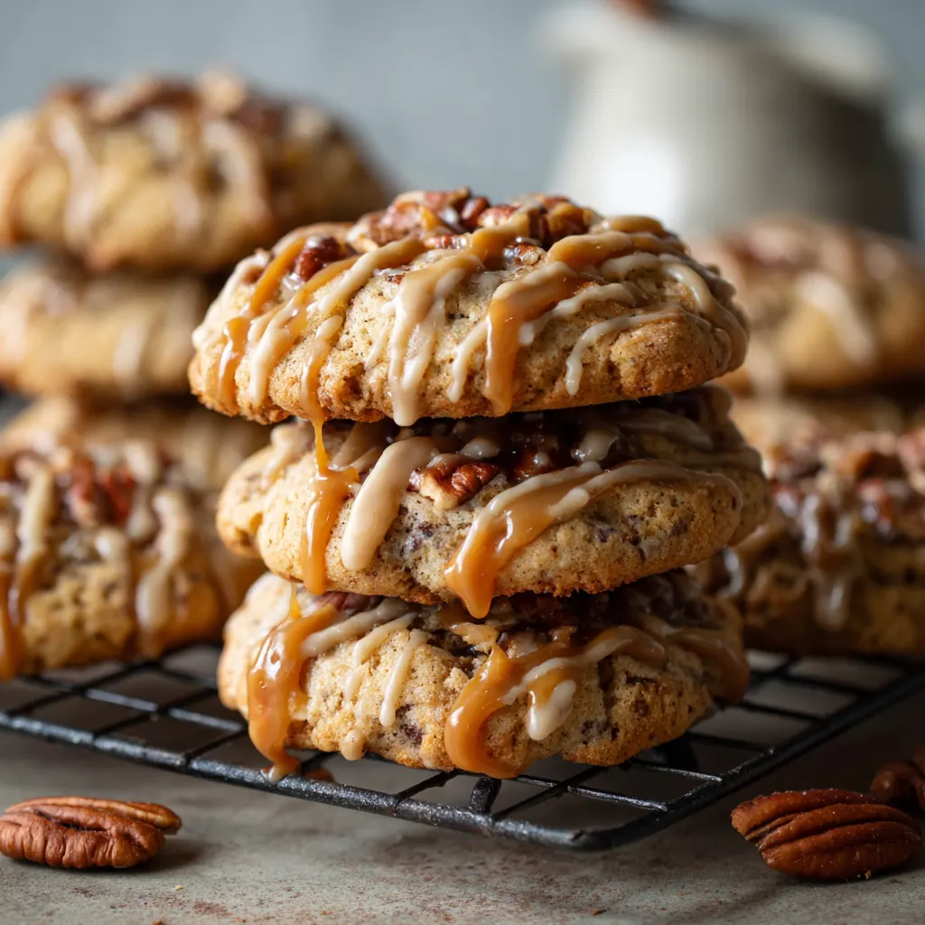 Caramel Pecan Cheesecake Cookies