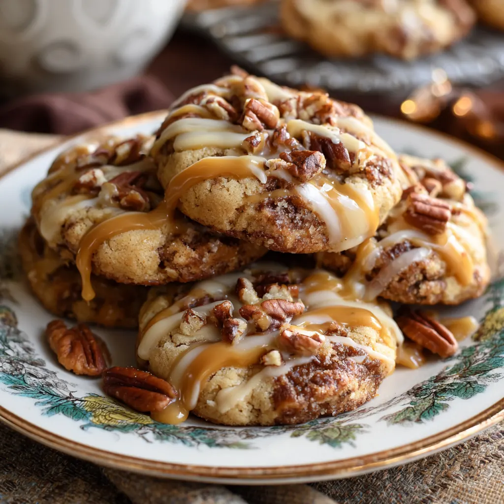 Caramel Pecan Cheesecake Cookies