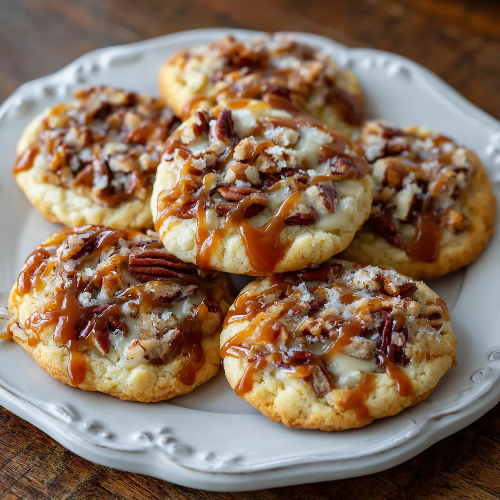 Caramel Pecan Cheesecake Cookies
