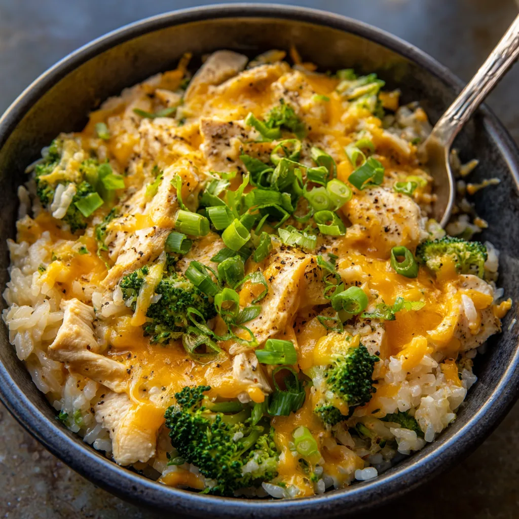 Cheesy Chicken Broccoli Rice