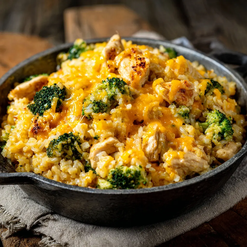 Cheesy Chicken Broccoli Rice