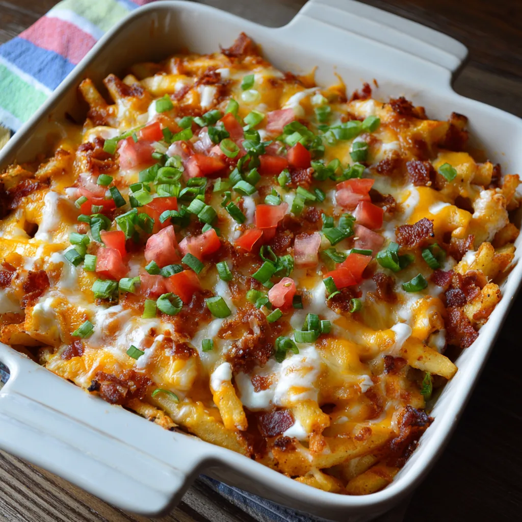 Cheesy Loaded Fry Casserole
