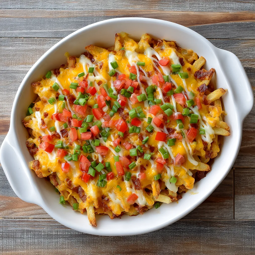 Cheesy Loaded Fry Casserole