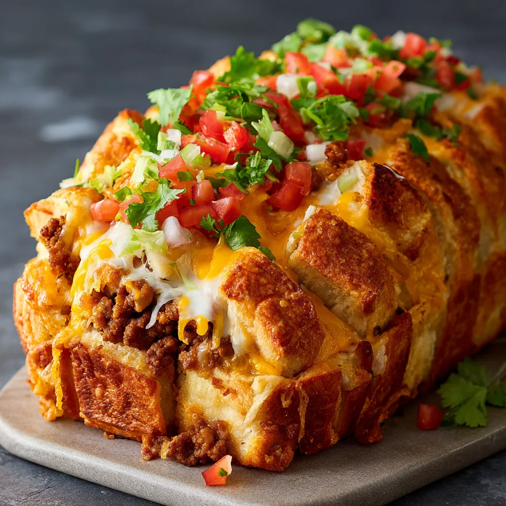 Cheesy Taco Biscuit Loaf