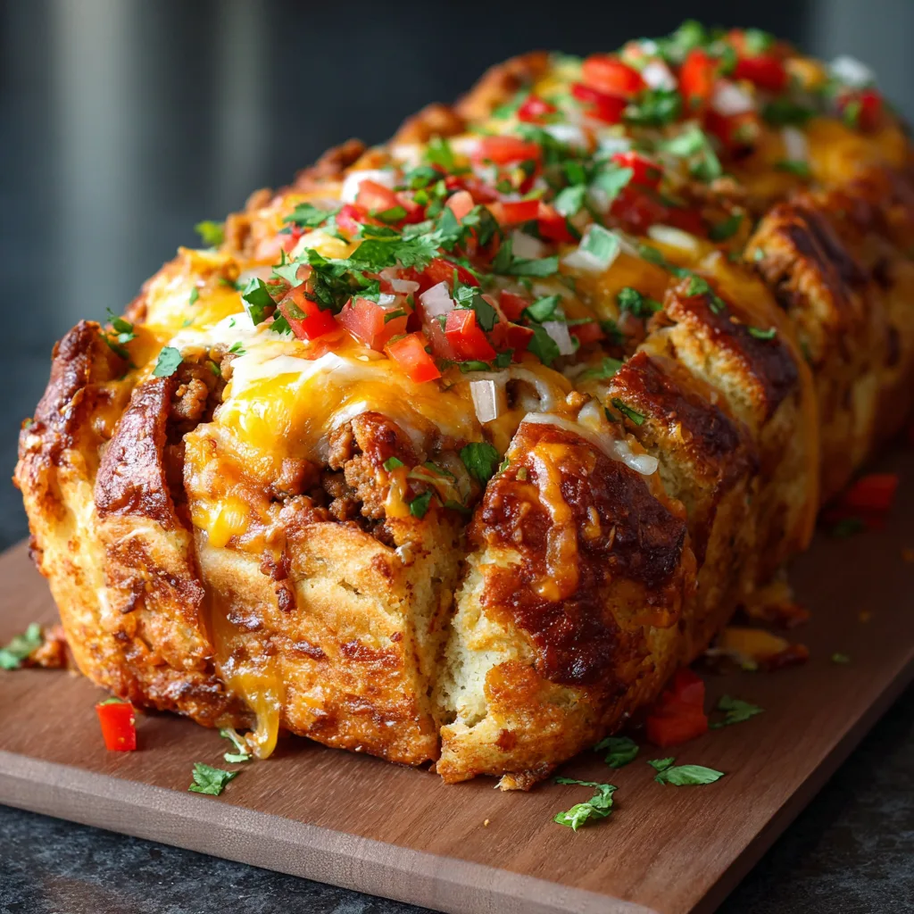 Cheesy Taco Biscuit Loaf