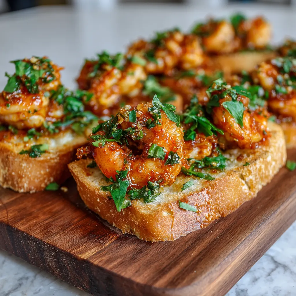 Firecracker Shrimp Garlic Bread