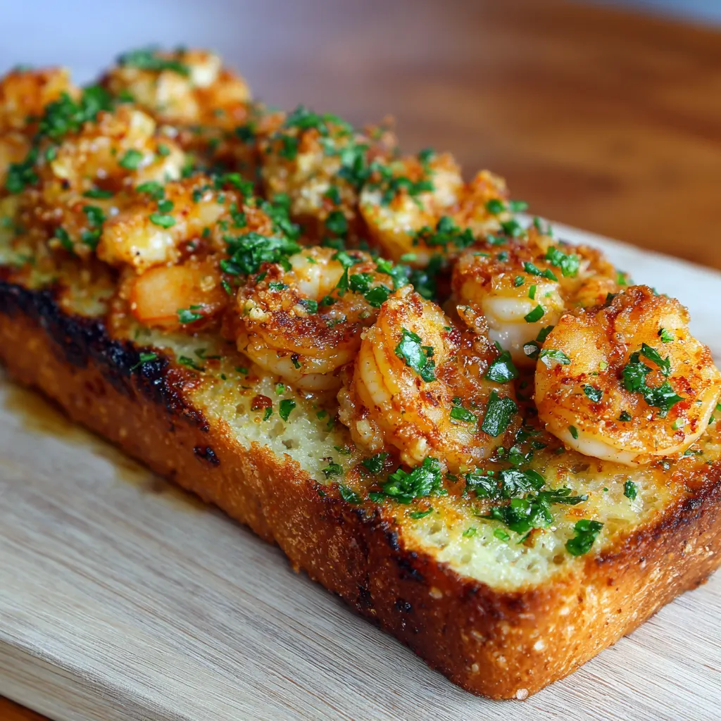 Firecracker Shrimp Garlic Bread