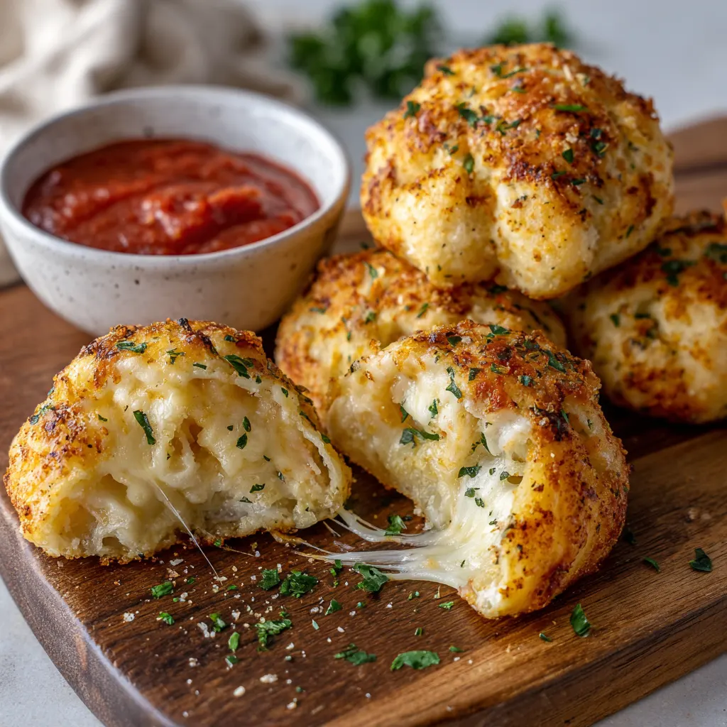 Garlic Parmesan Pizza Bombs