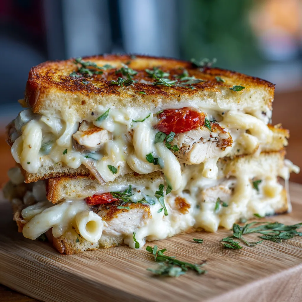 Grilled Cheese Chicken Alfredo Melt
