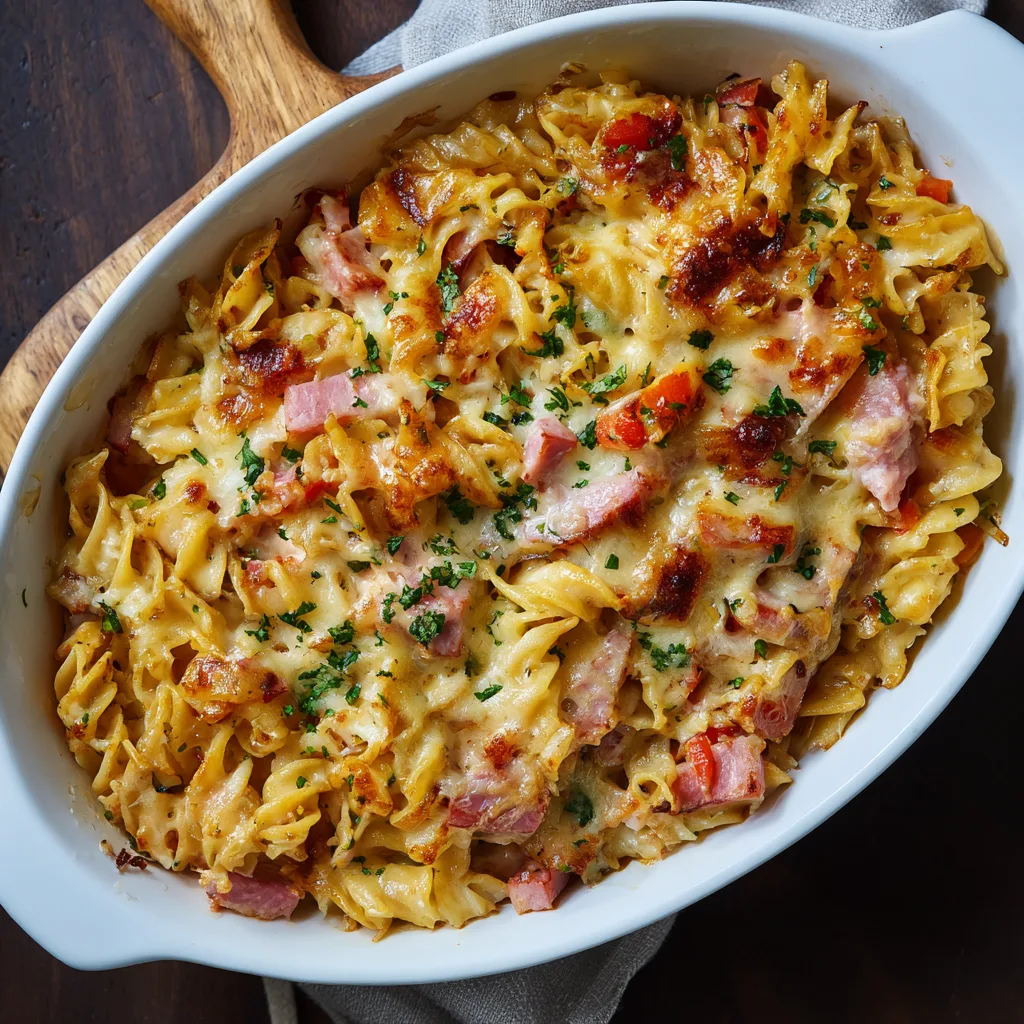 Honey Ham Pasta Bake