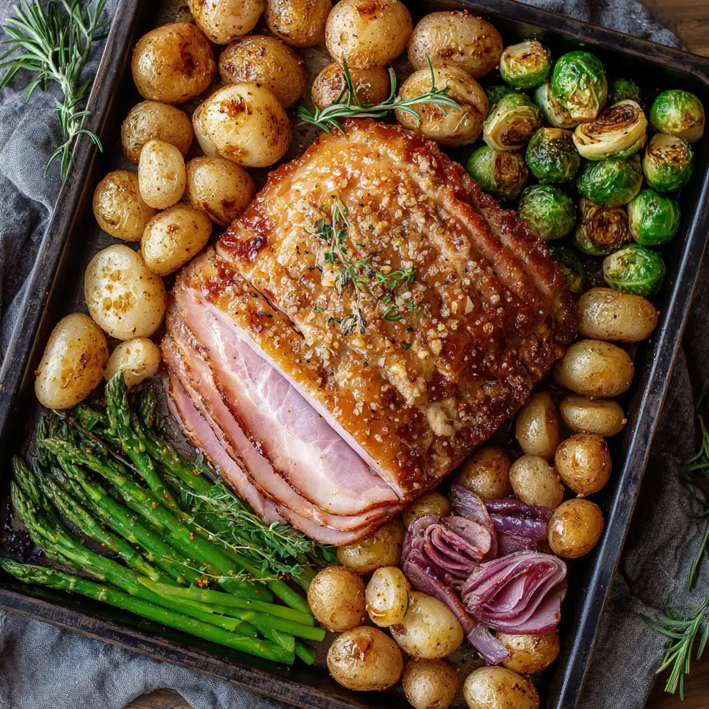 Honey Ham Sheet Pan Dinner
