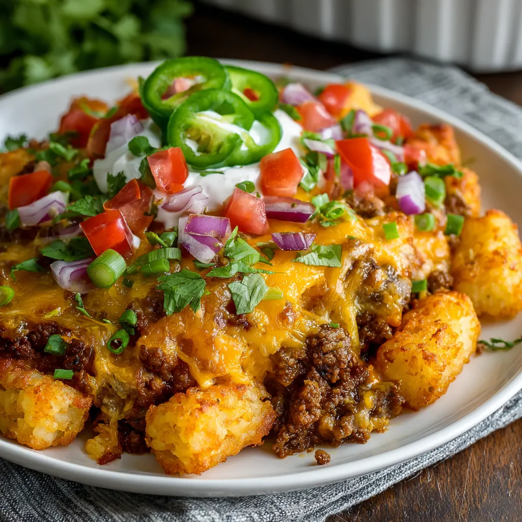 Loaded Taco Tater Tot Casserole