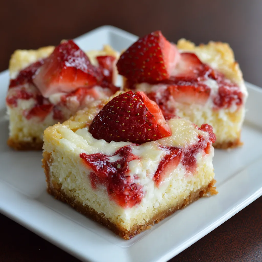 Strawberry Cheesecake Cake Mix Bars
