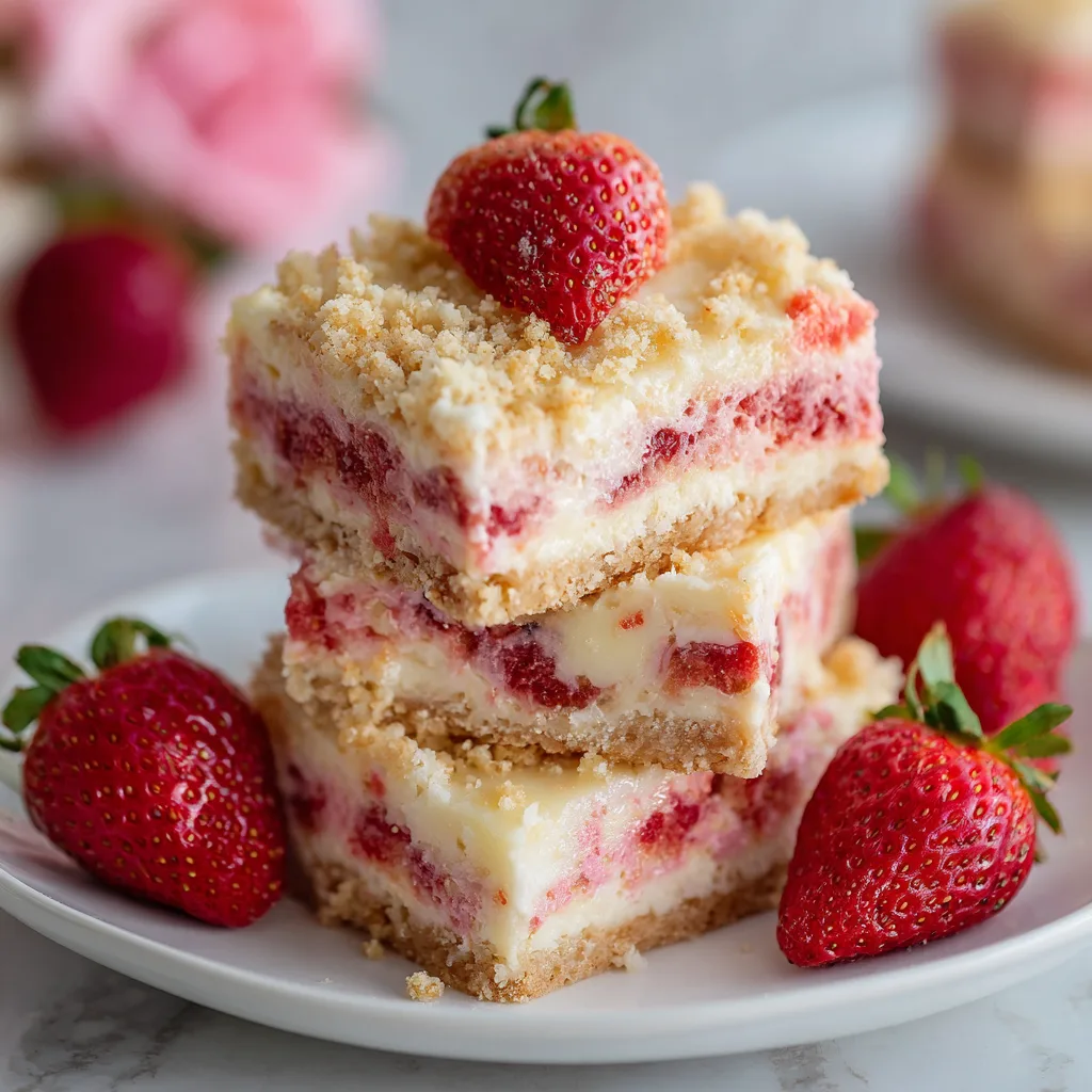 Strawberry Cheesecake Cake Mix Bars

