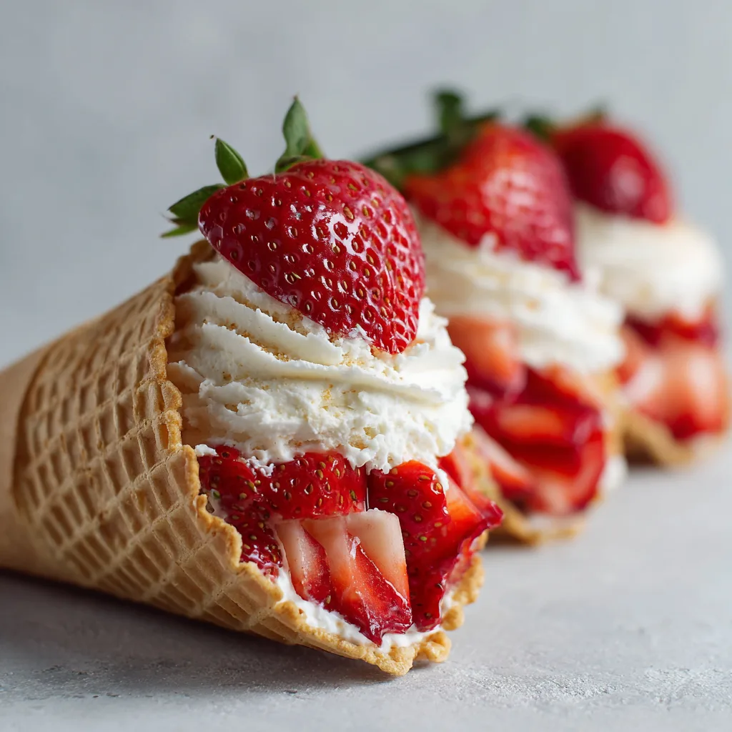 Strawberry Cheesecake Cones