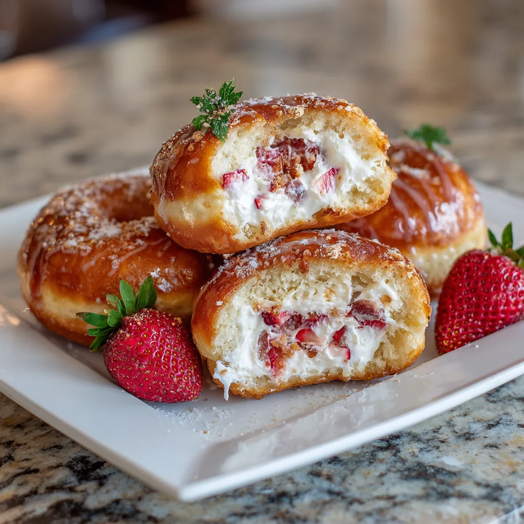 Strawberry Cheesecake Donuts