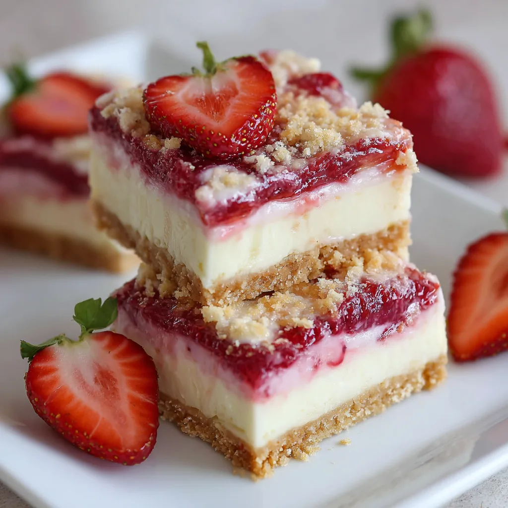 Strawberry Cream Pie Bars