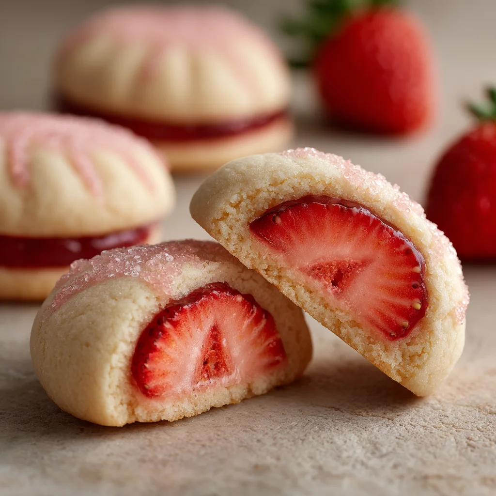 Strawberry Filled Sugar Cookies
