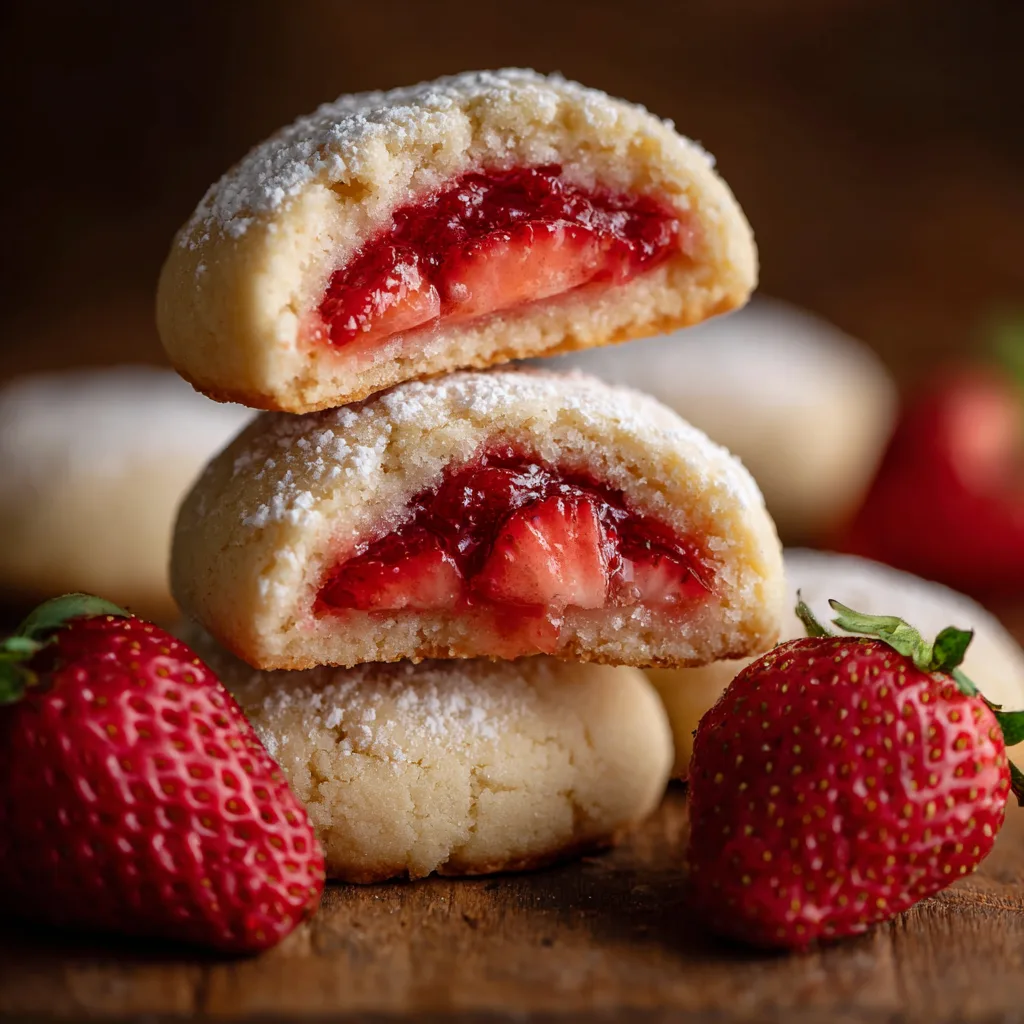 Strawberry Filled Sugar Cookies