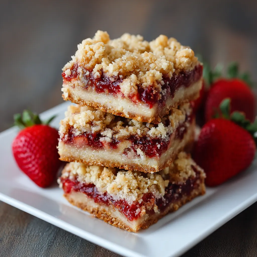 Strawberry Shortcake Streusel Bars
