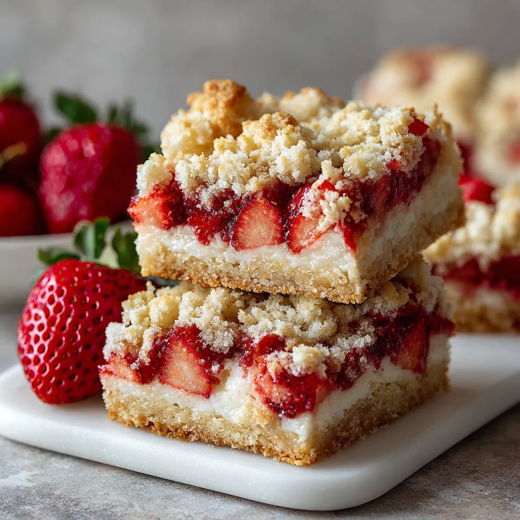 Strawberry Shortcake Streusel Bars
