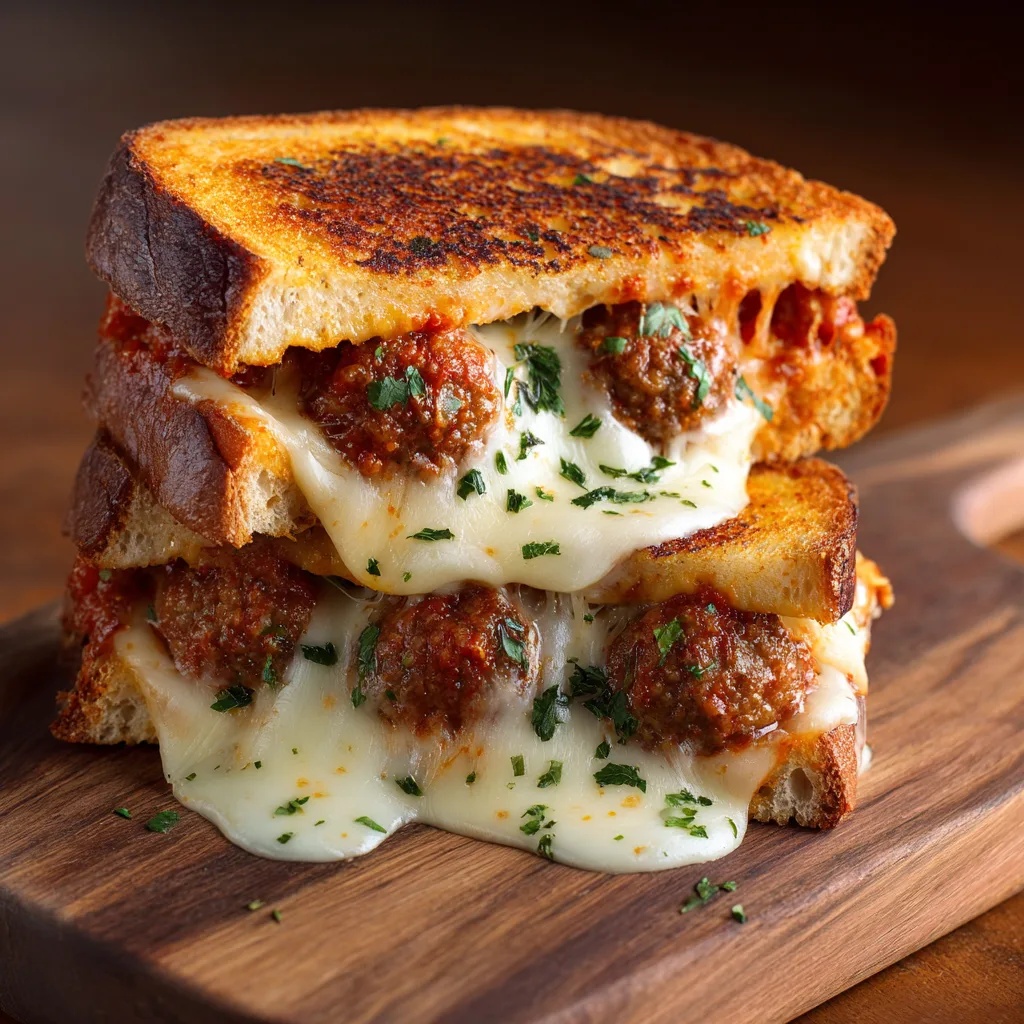 Triple-Cheese Meatball Melt