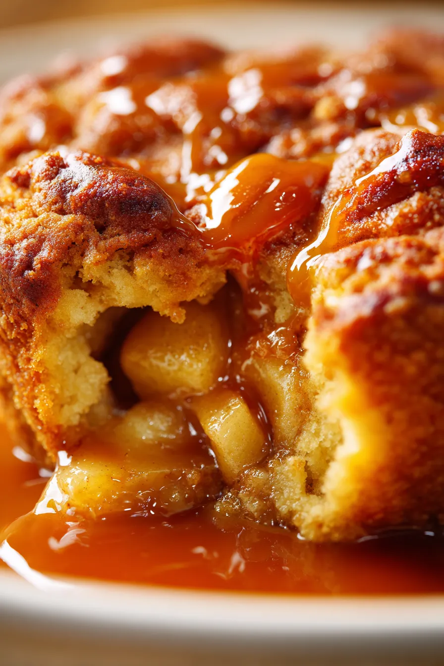 Apple Cobbler serving with ice cream