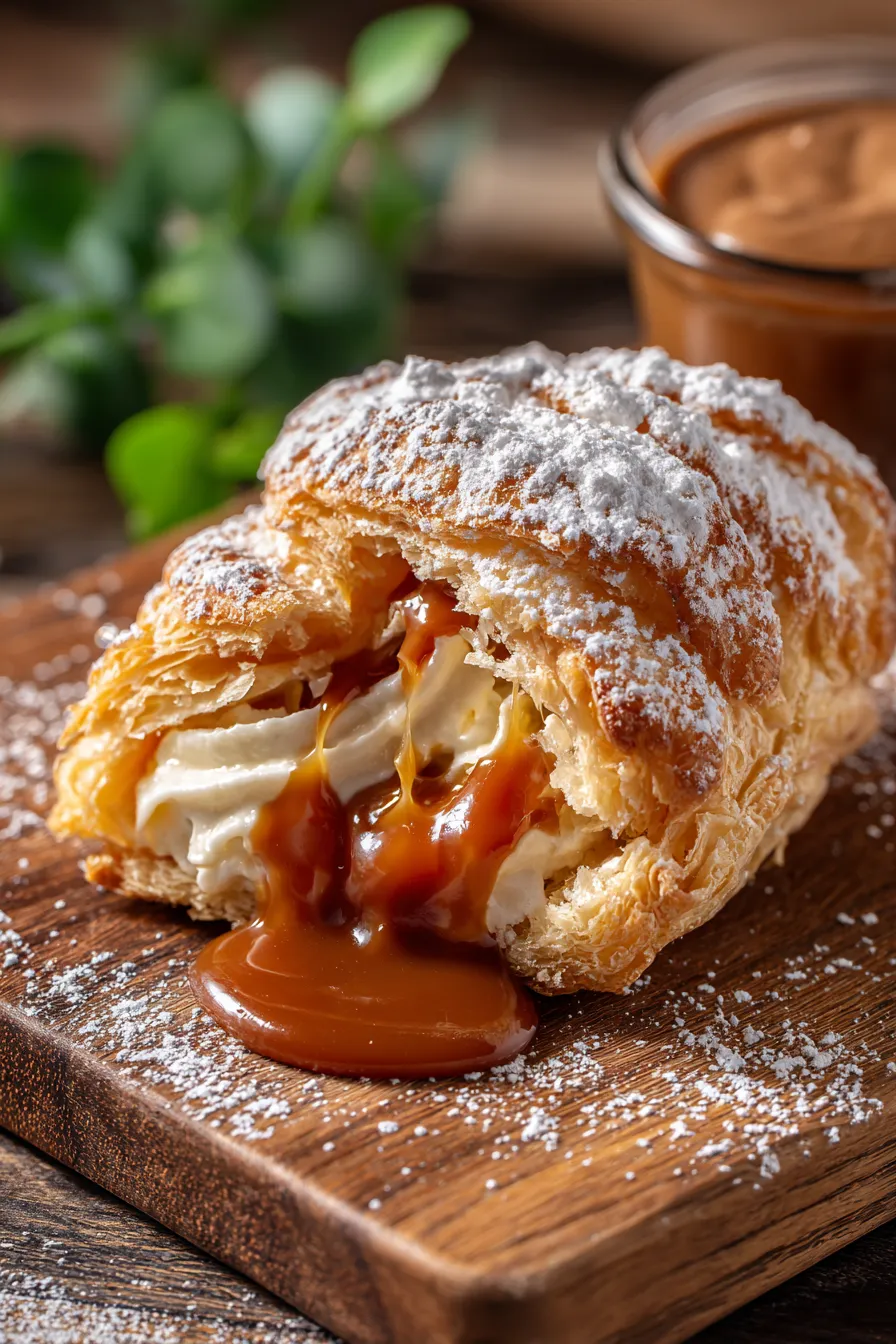 Caramel Cream Cheese Danish golden brown