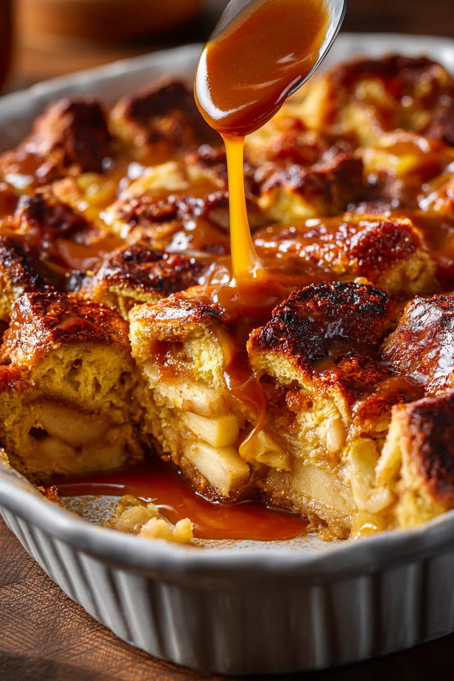 caramel drizzle apples