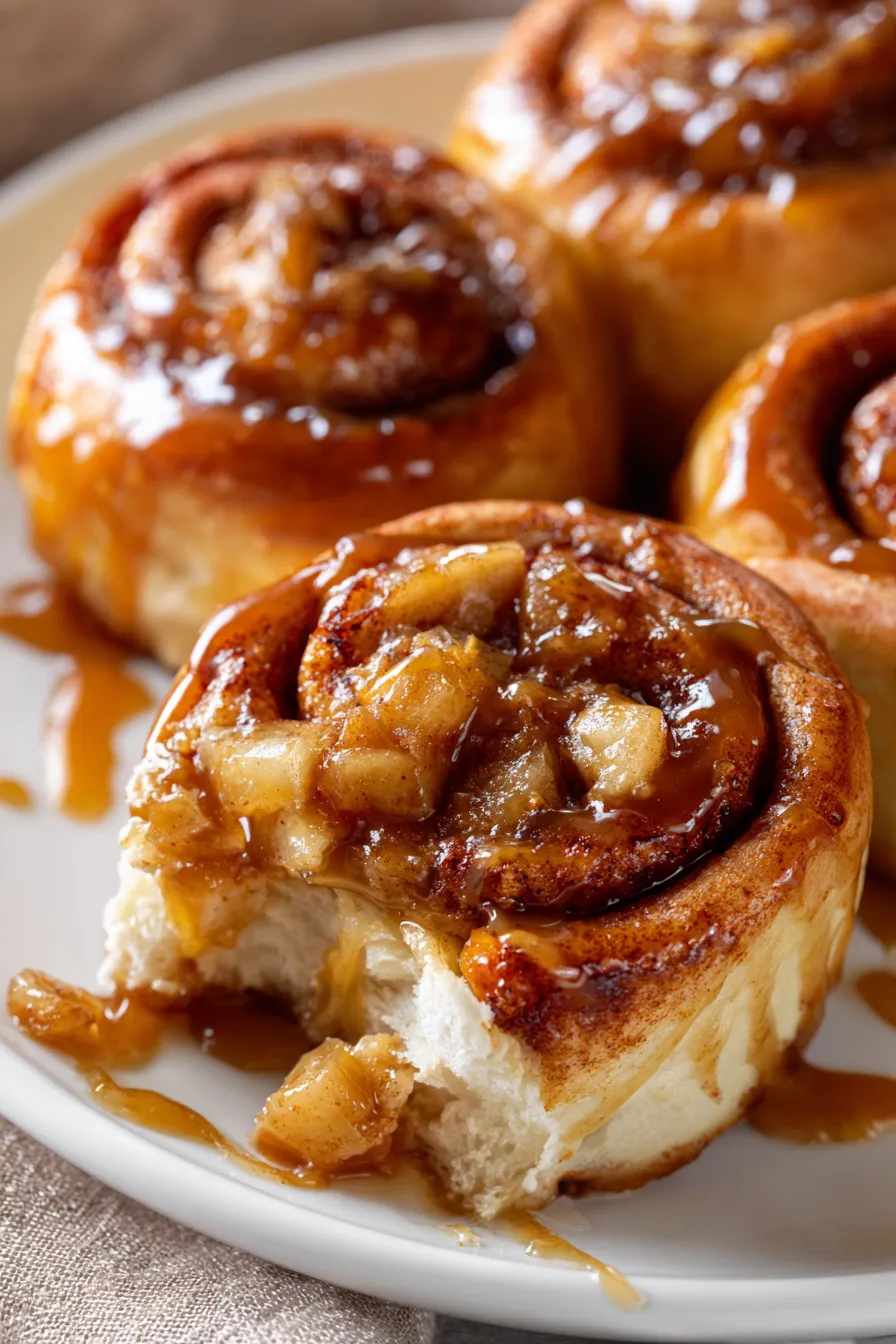 Caramel glaze drizzle