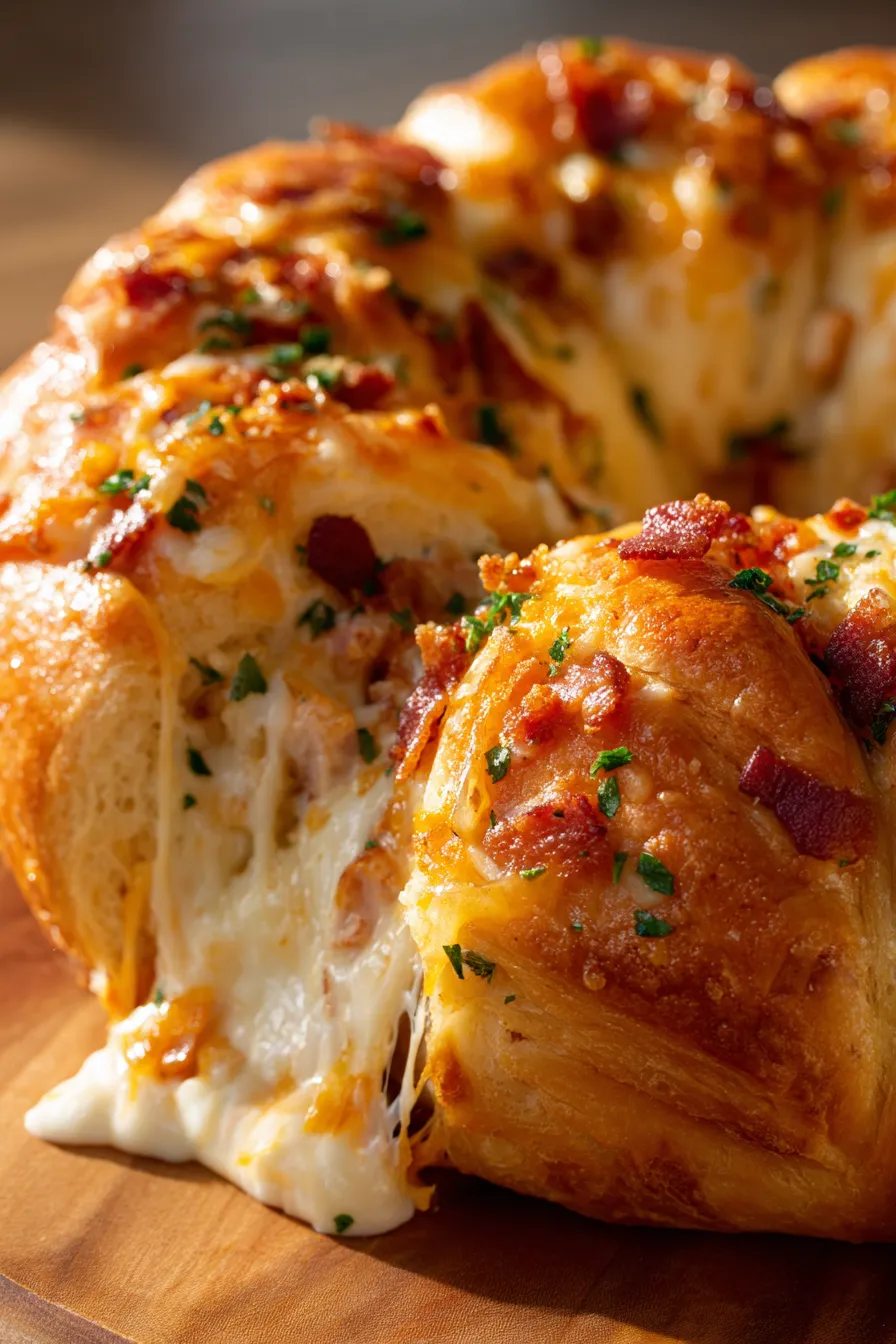 Chicken Bacon Ranch Ring overhead shot