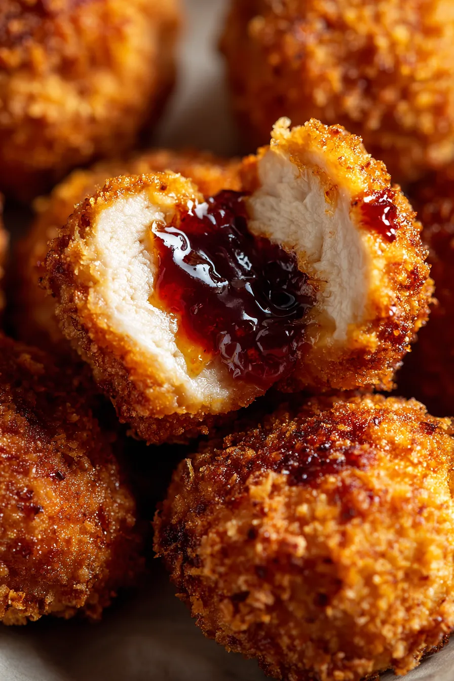 Chipotle glaze pouring on chicken