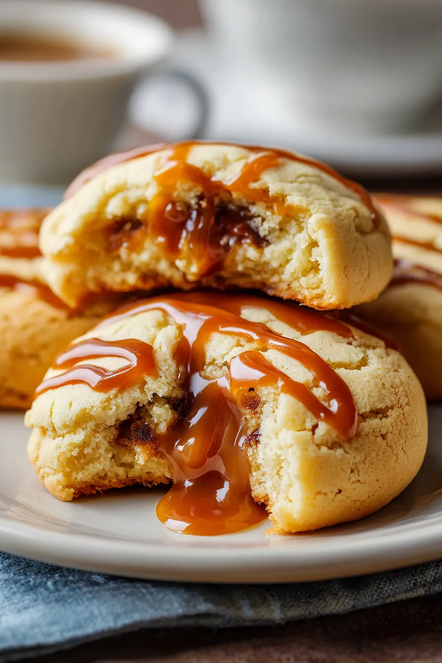 Cookies cut open filling closeup