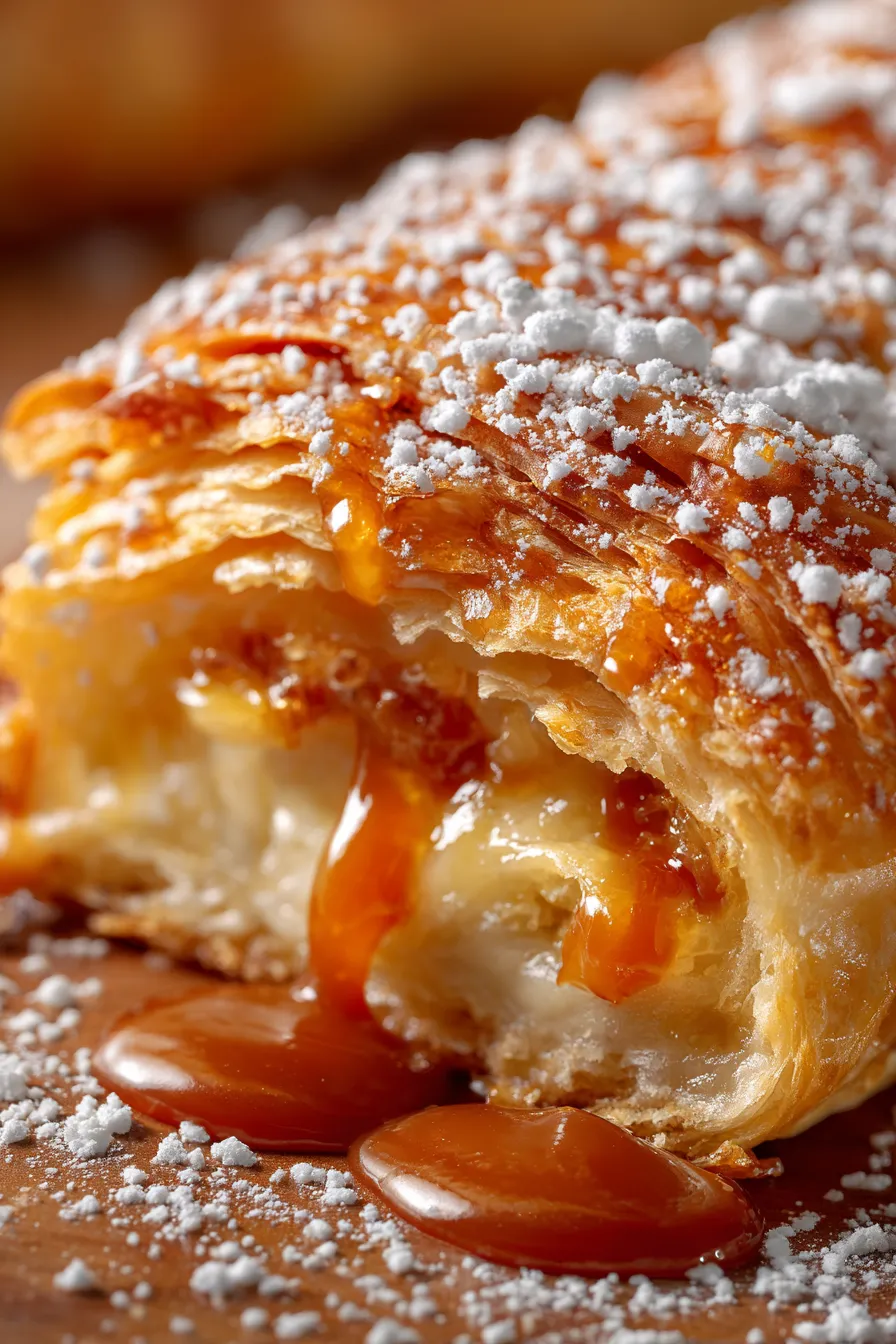 Cream cheese filling texture close up