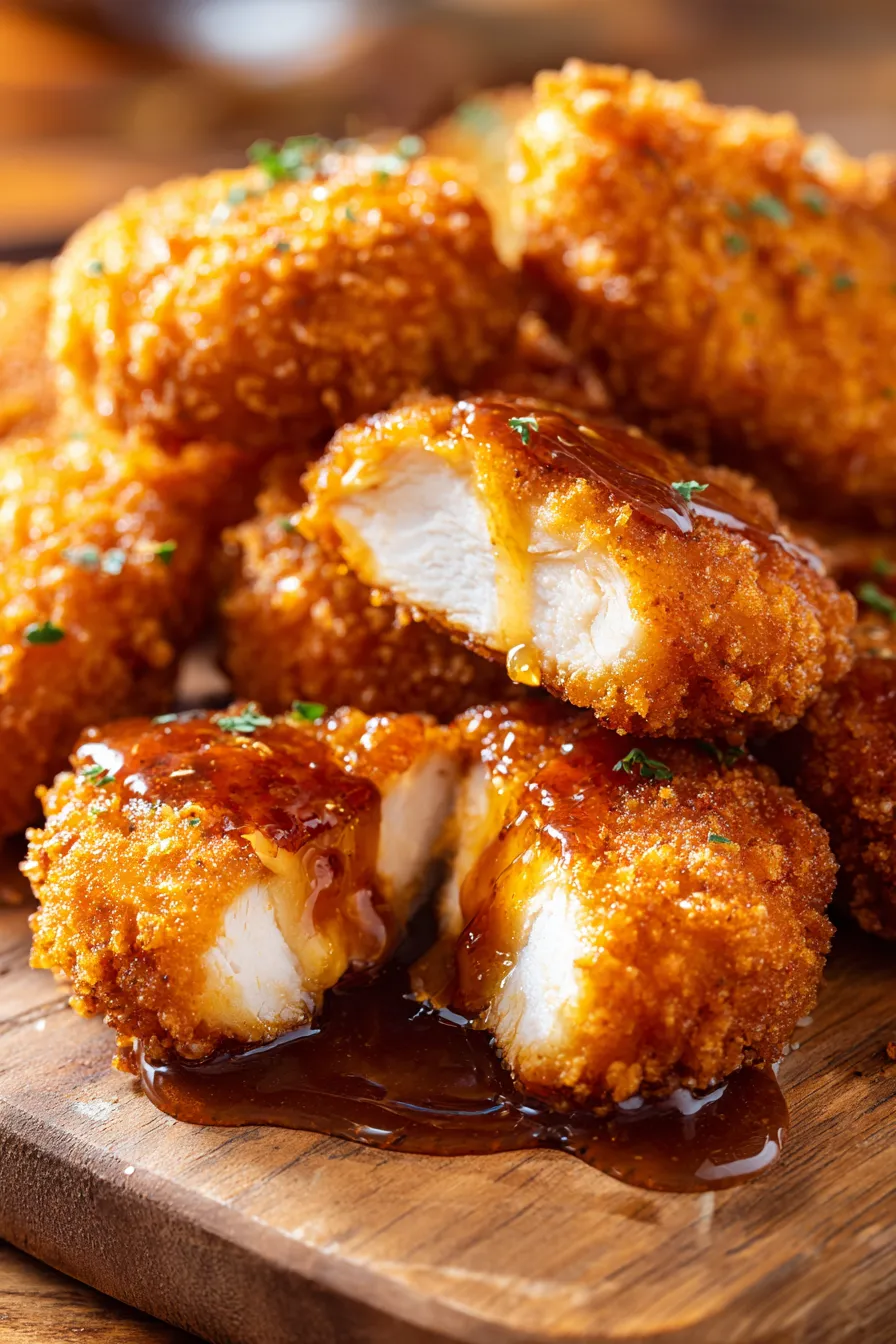 Honey Chipotle Chicken Poppers close up