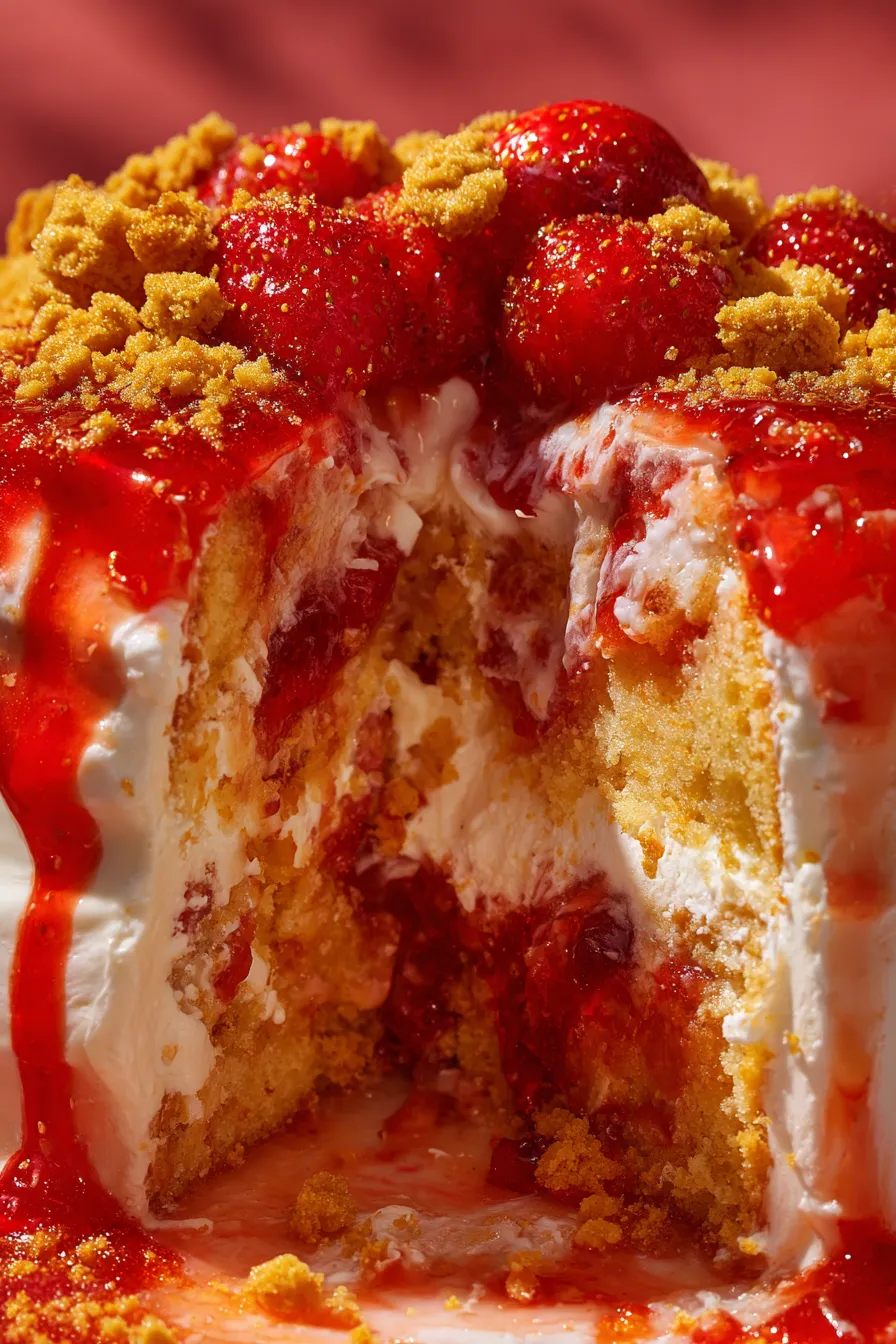 pink birthday dessert overhead