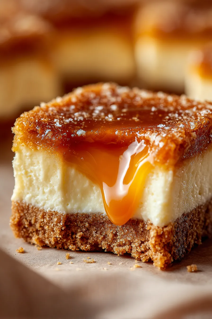 slicing cheesecake bars