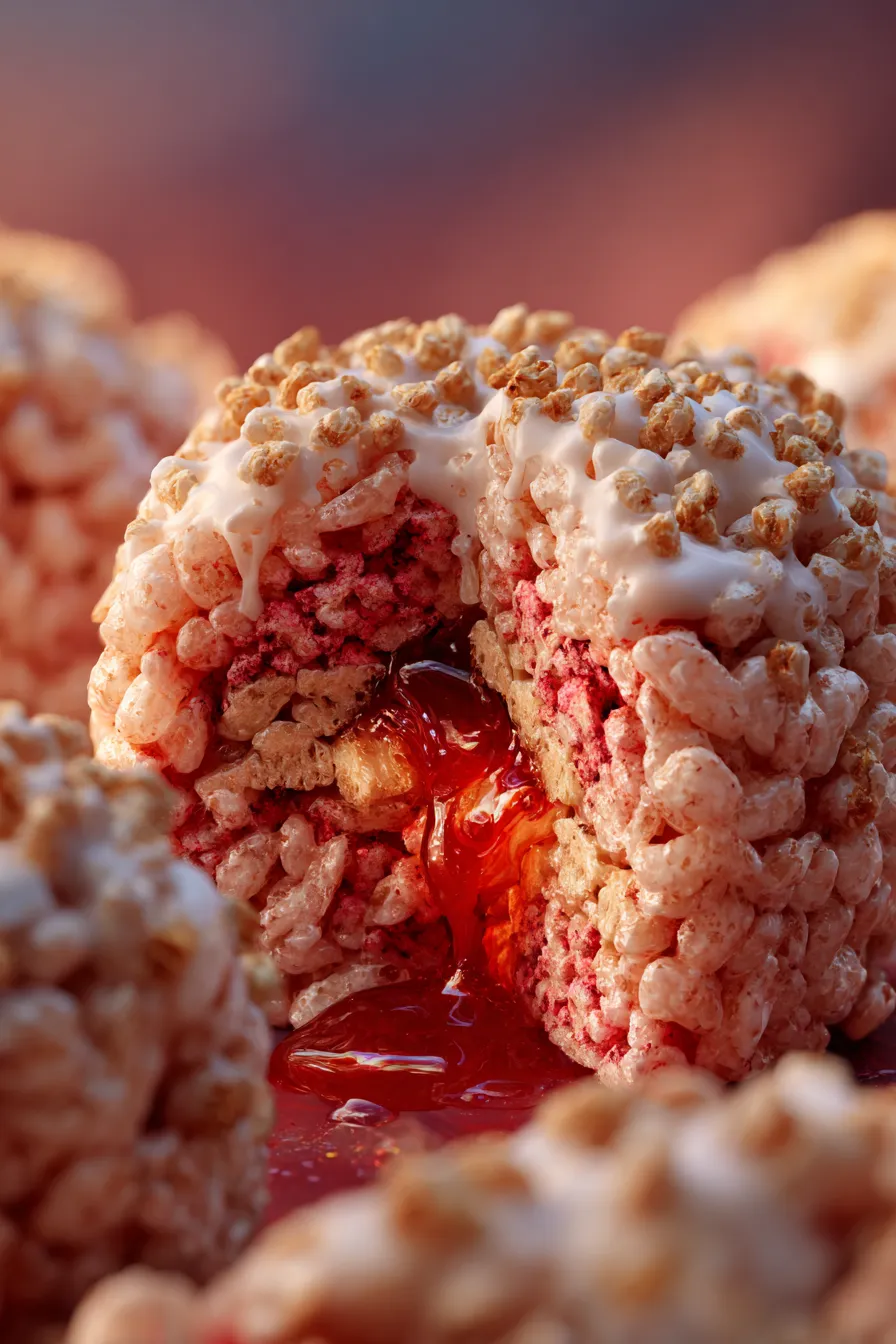 Strawberry Crunch Rice Krispies-bars-overhead