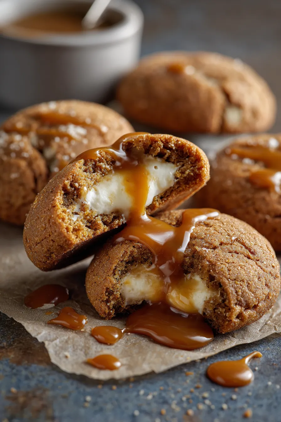 Warm Caramel Drizzle on cookies