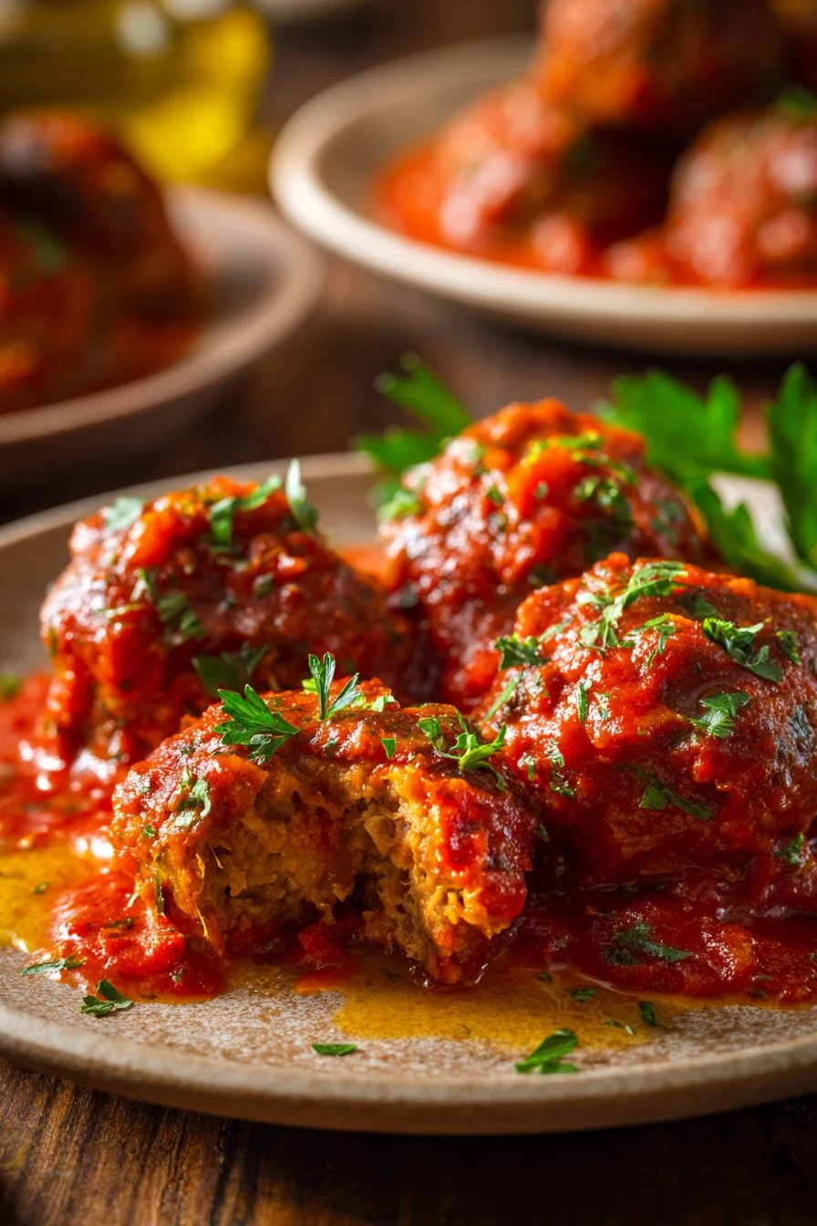 Meatballs in Roasted Red Pepper Sauce
