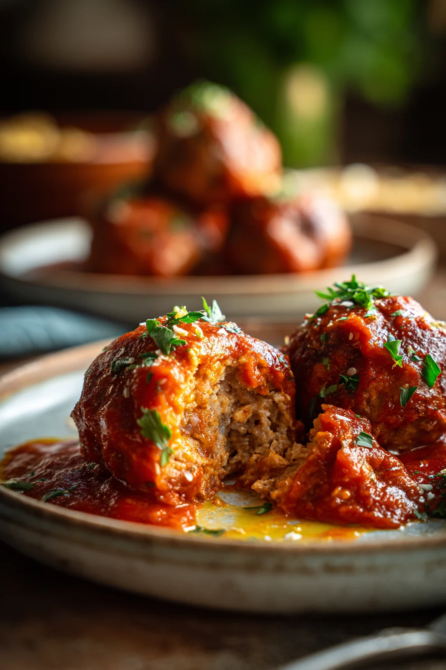 Meatballs in Roasted Red Pepper Sauce
