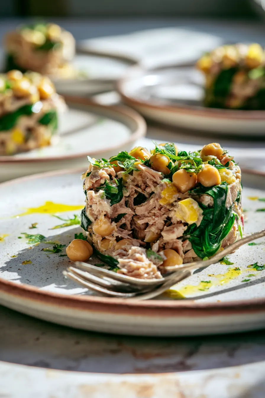 Tuna Salad with Chickpeas & Spinach